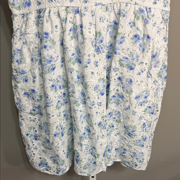 NWT Altar'd State Corrine Floral Blue and Cream Dress XL Size 14 - Picture 5 of 12